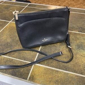 Kate Spade Black Leather Crossbody Bag, DIY, Strap Needs reattaching